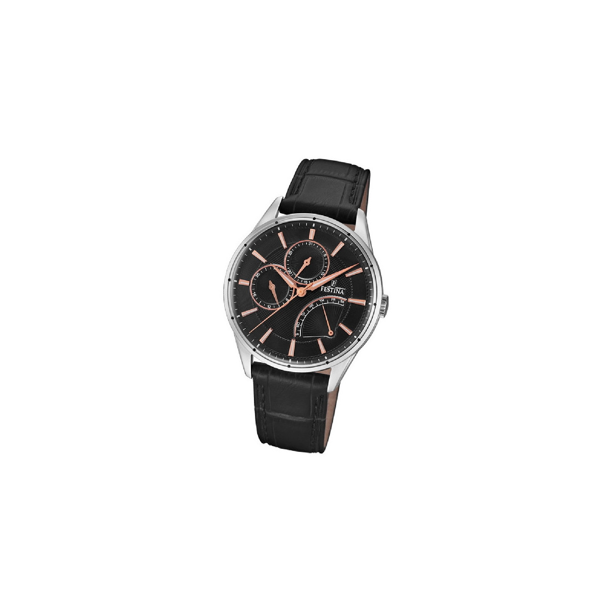 Reloj Hombre Festina Multifunción Acero Correa Negro 41 mm - F16974/4