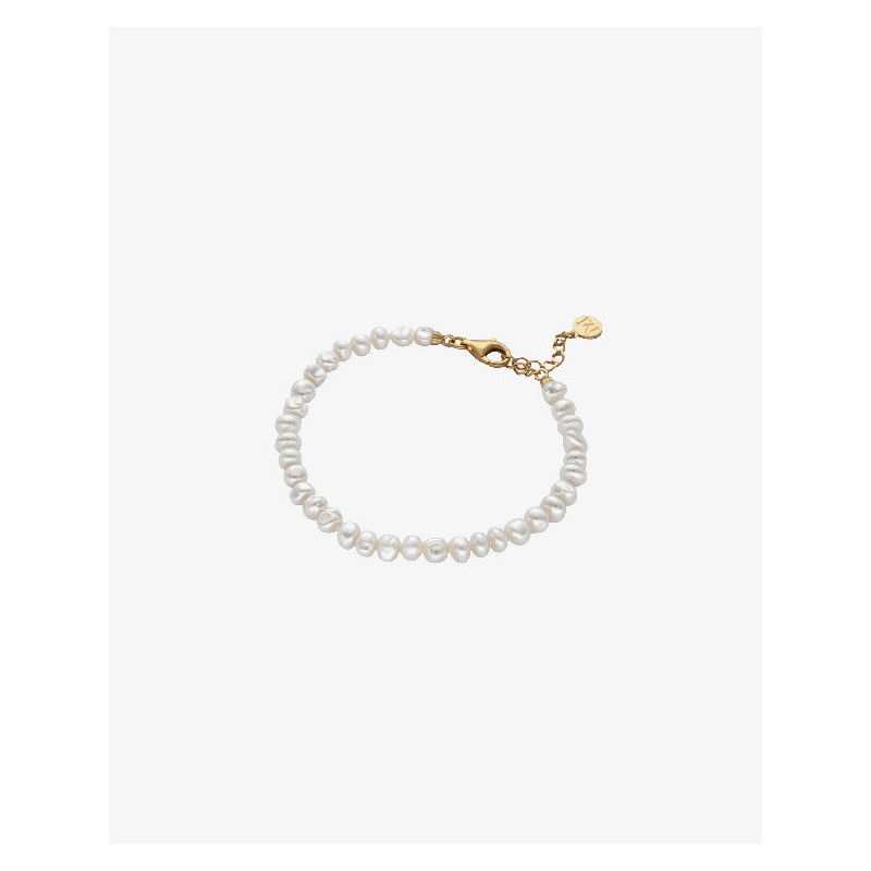 Pulsera Mujer Majorica Plata Dorada Perlas Barrocas 7 mm - 000450022