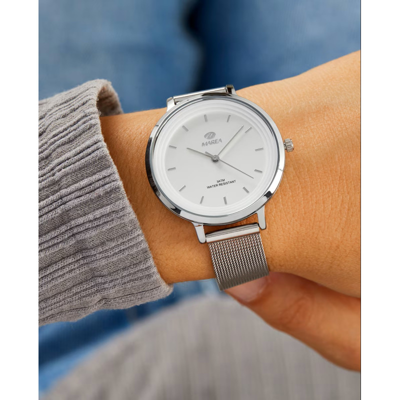 Reloj Mujer Marea Cuarzo Metal Malla Milanesa 35 mm - B41197/1