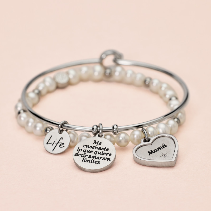 Pulsera Mujer Mamá Kidult ES731619 Acero Corazón - 000820051