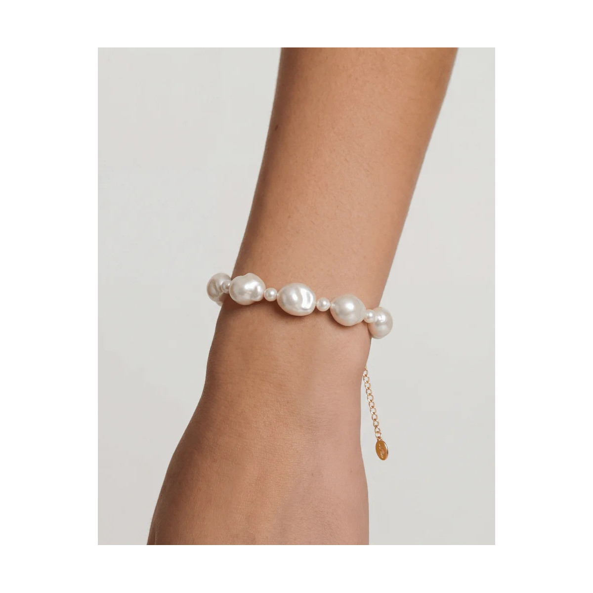 Pulsera Mujer Majorica 18381.01.1.B19.531.1 Plata Dorda Perla Barroca 8 mm - 000450101