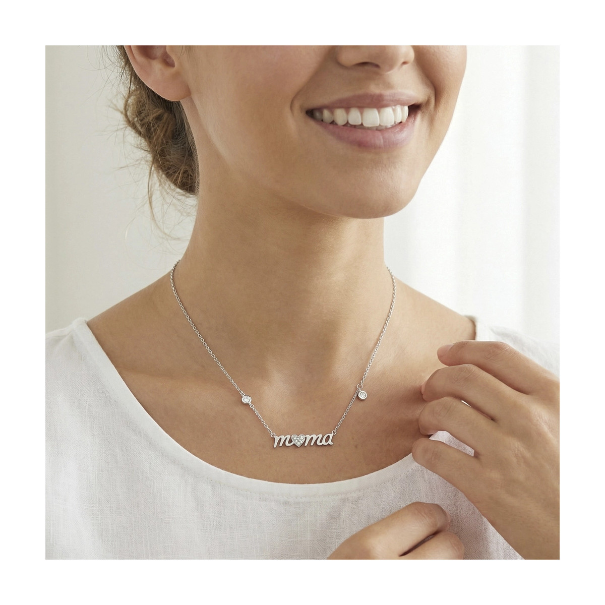 Collar Mujer Mamá Plata Circonitas LP3948-1/1 - 000990349
