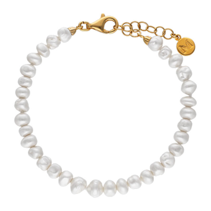 Pulsera Mujer Majorica Plata Dorada Perlas Barrocas 7 mm - 000450022