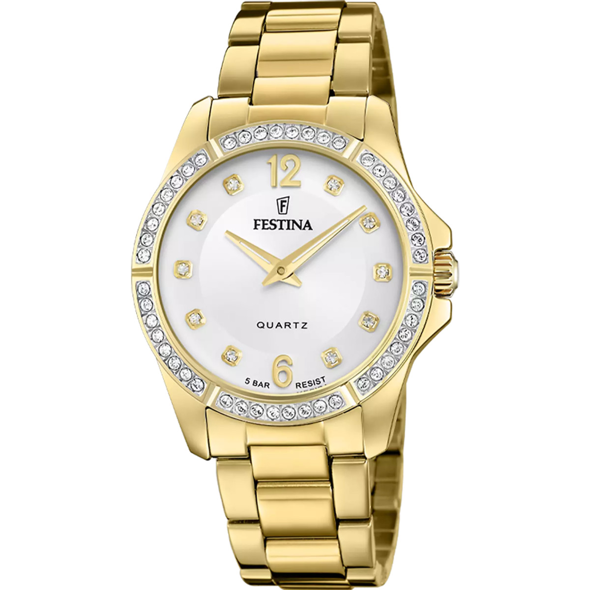 Reloj Mujer Festina Boyfriend Cuarzo Acero Dorado Circonitas 34,5 mm - F20596/1