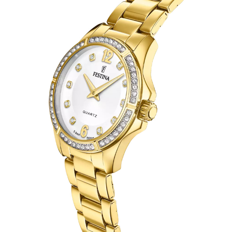 Reloj Mujer Festina Boyfriend Cuarzo Acero Dorado Circonitas 34,5 mm - F20596/1