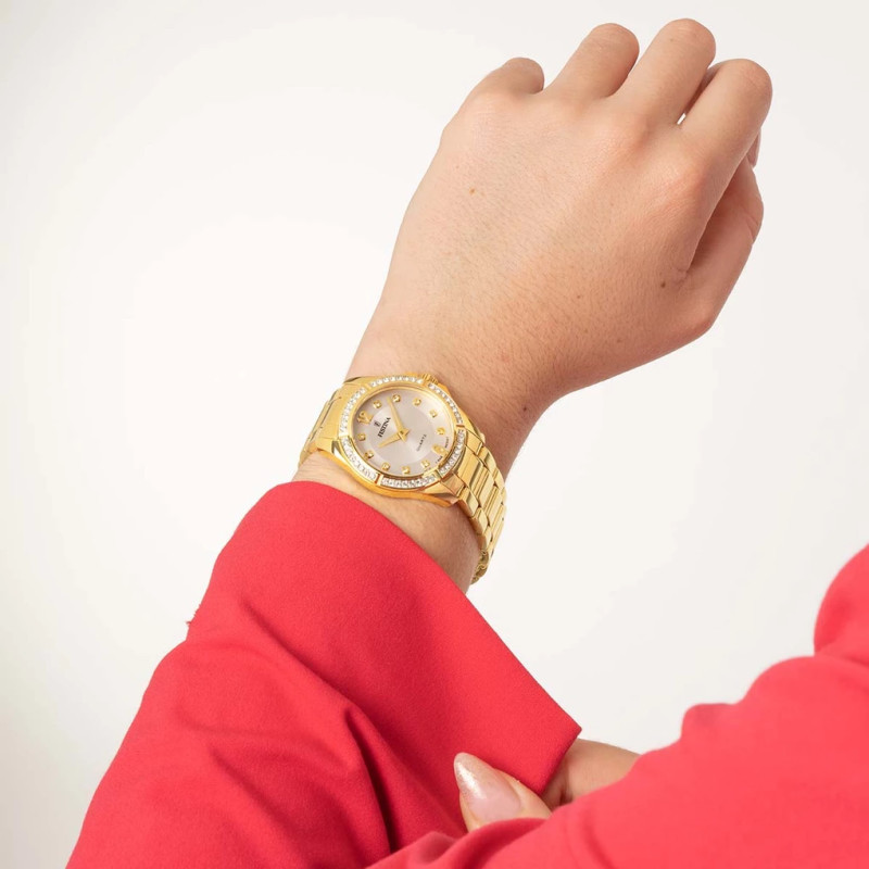 Reloj Mujer Festina Boyfriend Cuarzo Acero Dorado Circonitas 34,5 mm - F20596/1