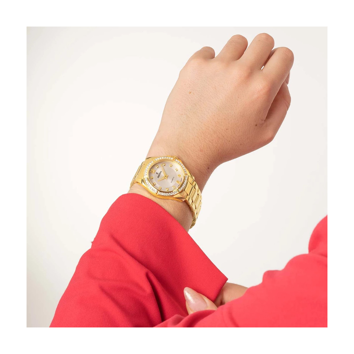 Reloj Mujer Festina Boyfriend Cuarzo Acero Dorado Circonitas 34,5 mm - F20596/1