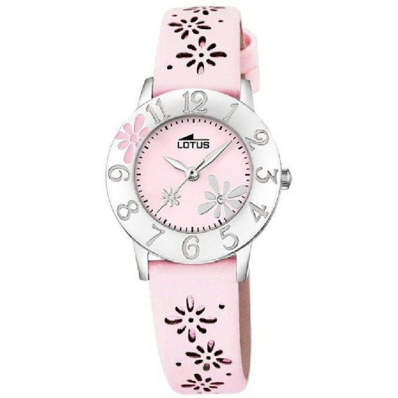 Reloj NIña Lotus Comunión Cuarzo acero Correa Flores 27 mm - 18270/2