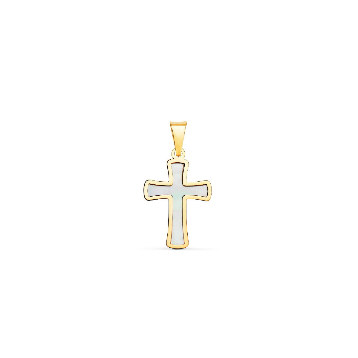 Cruz Niña Oro 18 Ktes Nácar 12 x 18 mm - 000150955
