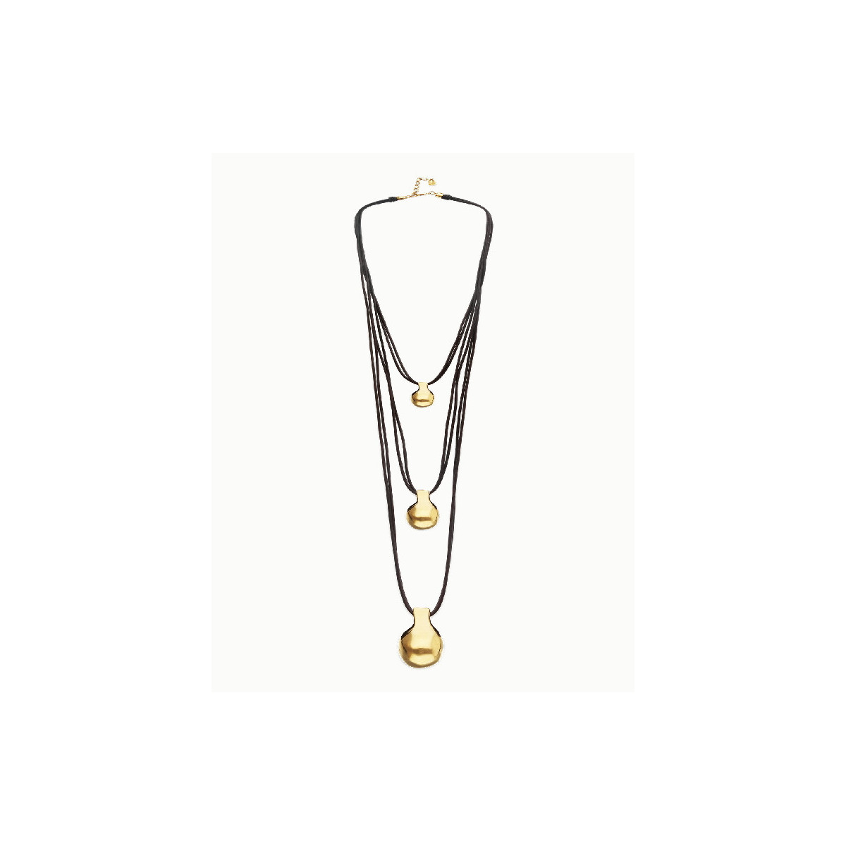 Collar Mujer Uno de 50 COL2044MARMORO0U Chapado oro Cuero Marrón Largo - 000500903