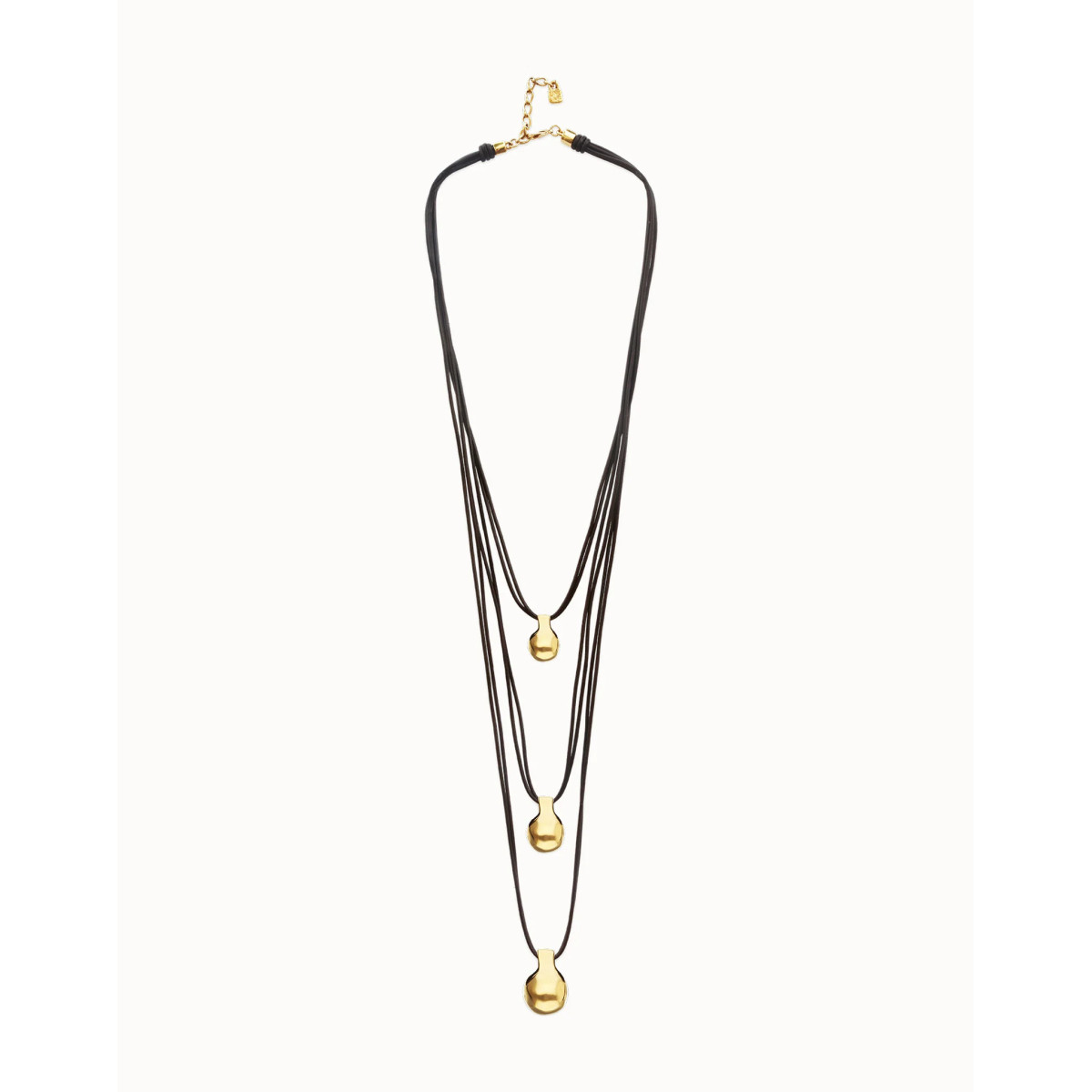 Collar Mujer Uno de 50 COL2044MARMORO0U Chapado oro Cuero Marrón Largo - 000500903