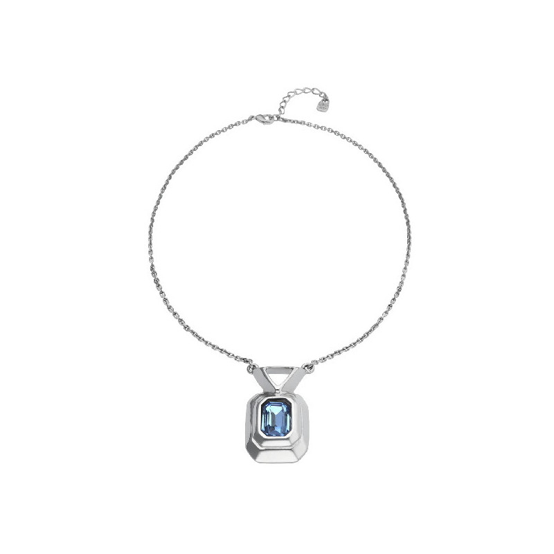 Collar Mujer Uno de 50 COL2071AZUMTL0U Chapado Plata Cristal Azul - 000500905