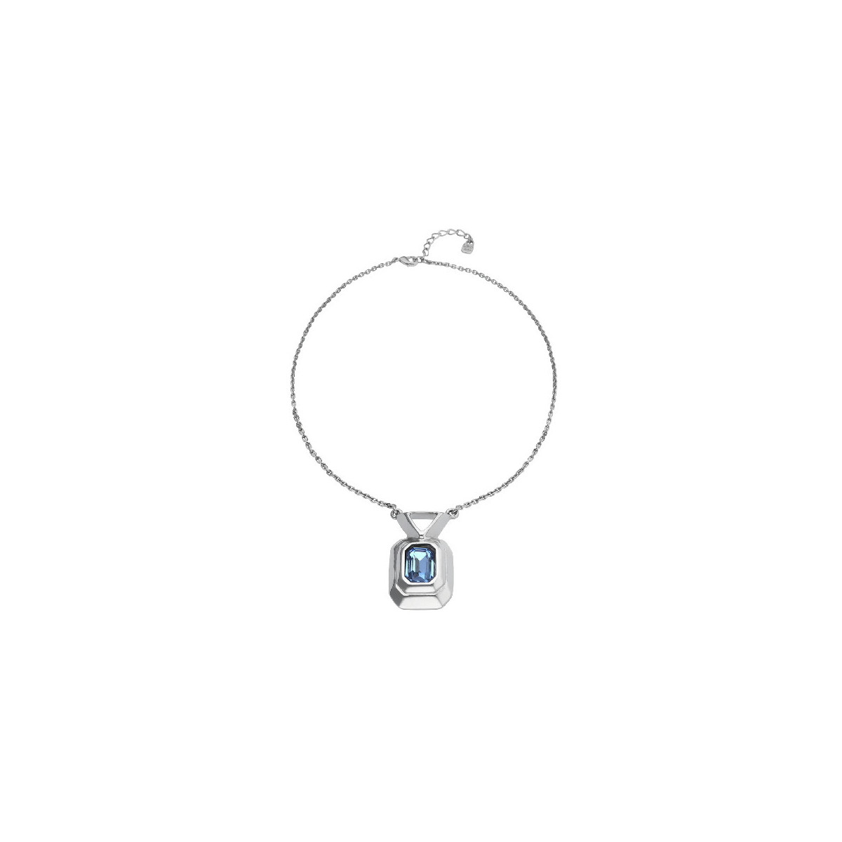 Collar Mujer Uno de 50 COL2071AZUMTL0U Chapado Plata Cristal Azul - 000500905