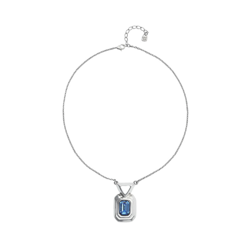 Collar Mujer Uno de 50 COL2071AZUMTL0U Chapado Plata Cristal Azul - 000500905
