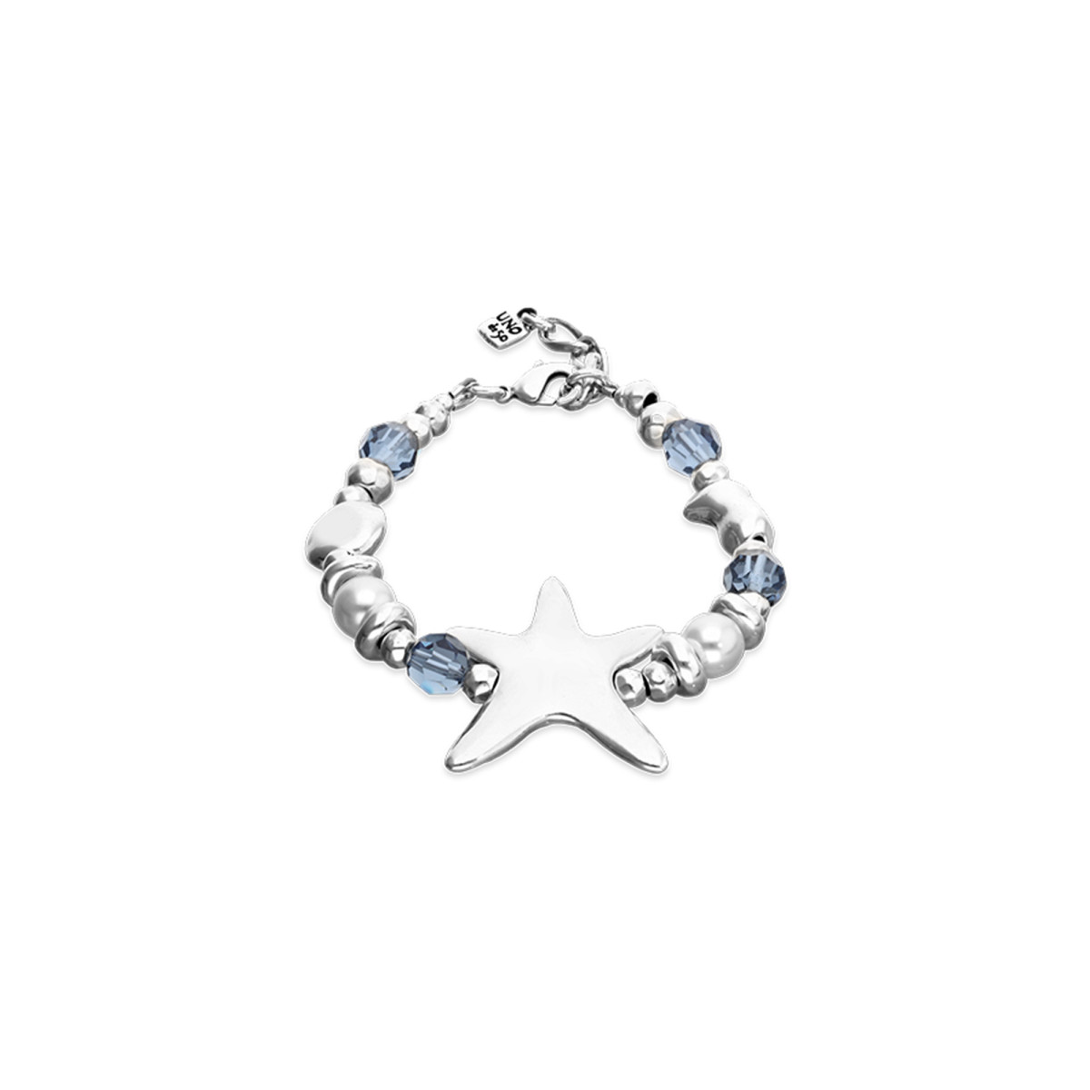 Pulsera Mujer Uno de 50 PUl2660AZUMTL0M Chapado Plata Cristal Perla M - 000500121