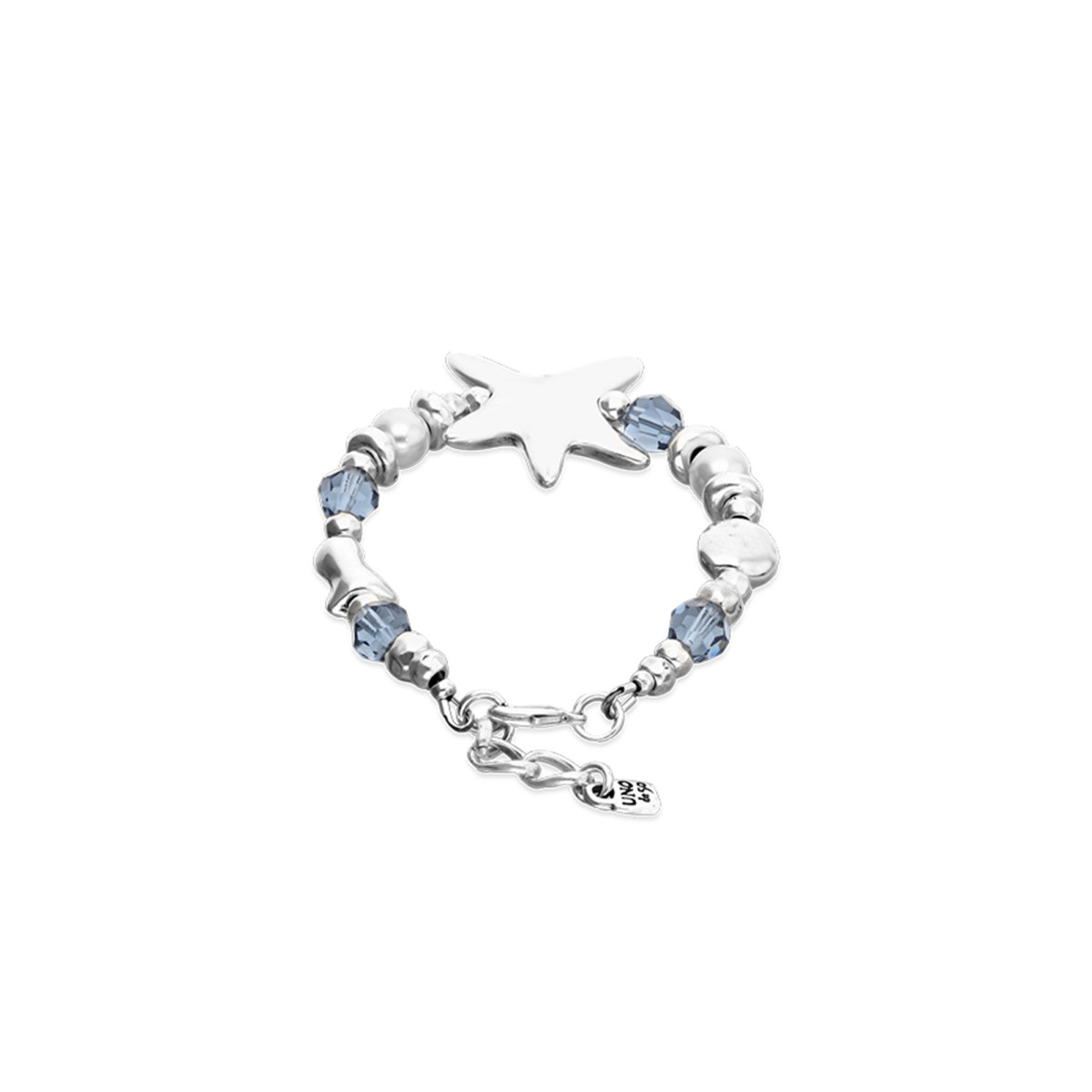 Pulsera Mujer Uno de 50 PUl2660AZUMTL0M Chapado Plata Cristal Perla M - 000500121