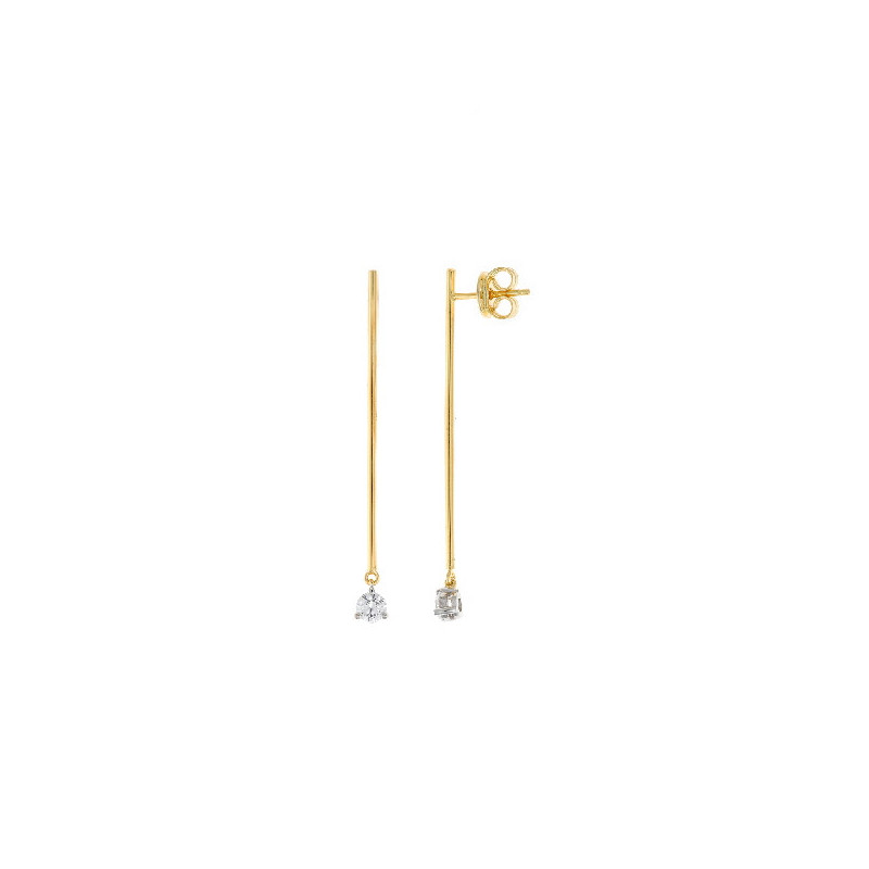 Salvatore Plata Pendientes Mujer Plata Dorado - 000230758