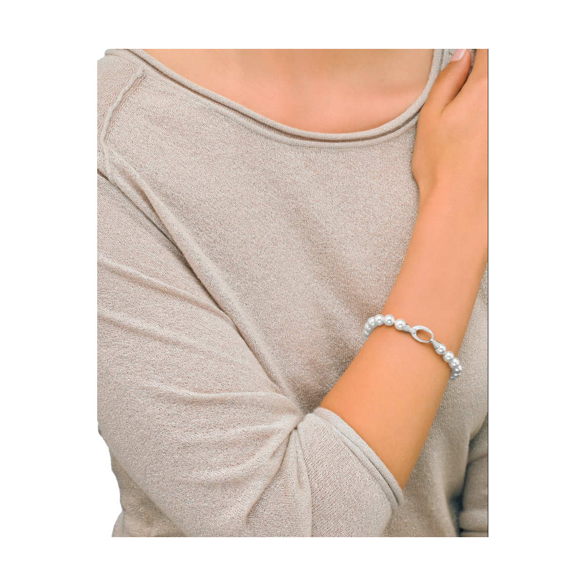 Pulsera Mujer Majorica Plata Bolas 8 mm 19 cm 09864.01.2.B19.021.1 - 000450762
