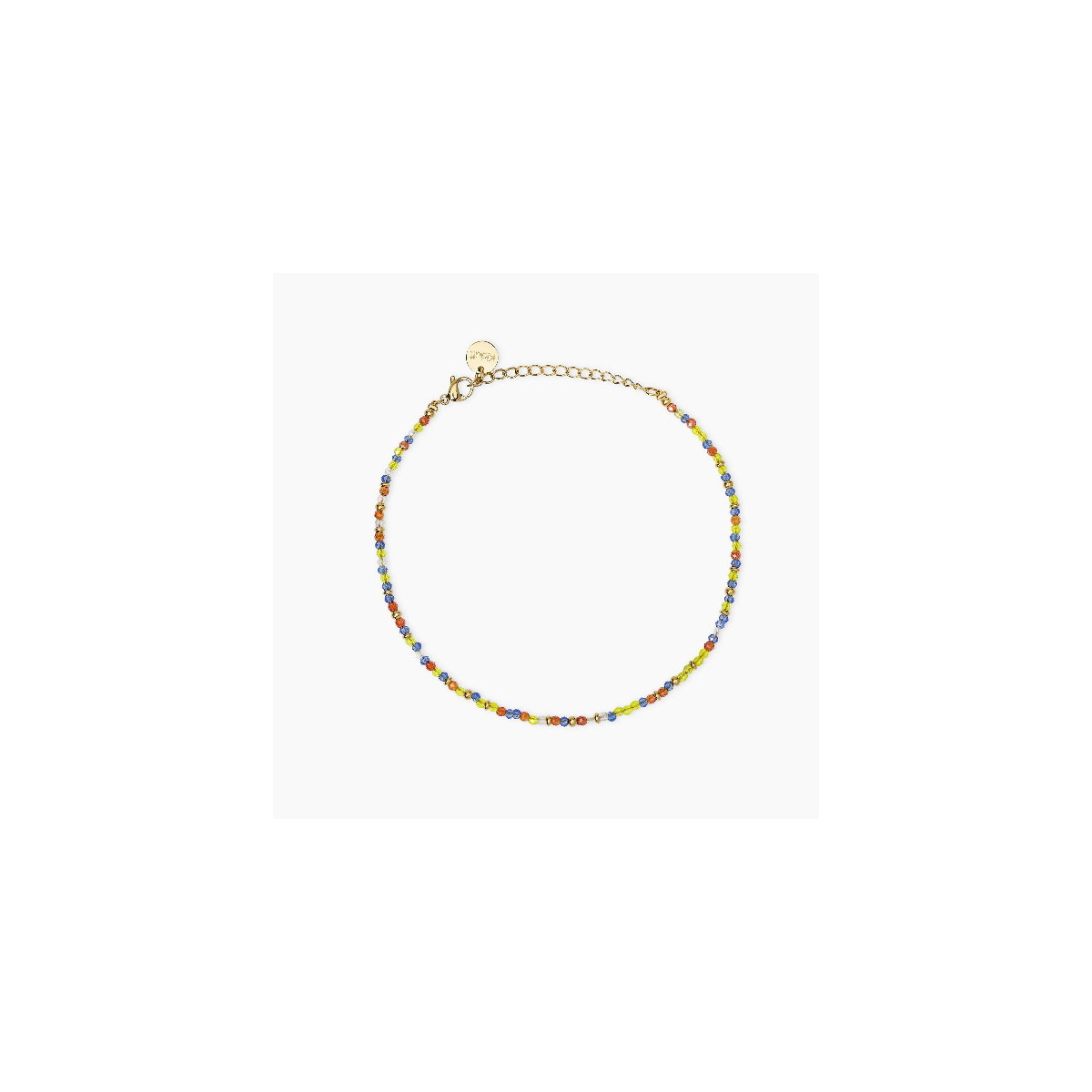 Tobillera Mujer Kidult Acero Dorado Cristales Multicolor 831275 - 000820246