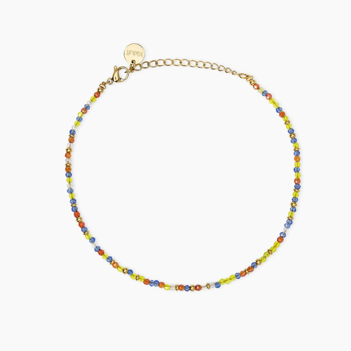 Tobillera Mujer Kidult Acero Dorado Cristales Multicolor 831275 - 000820246