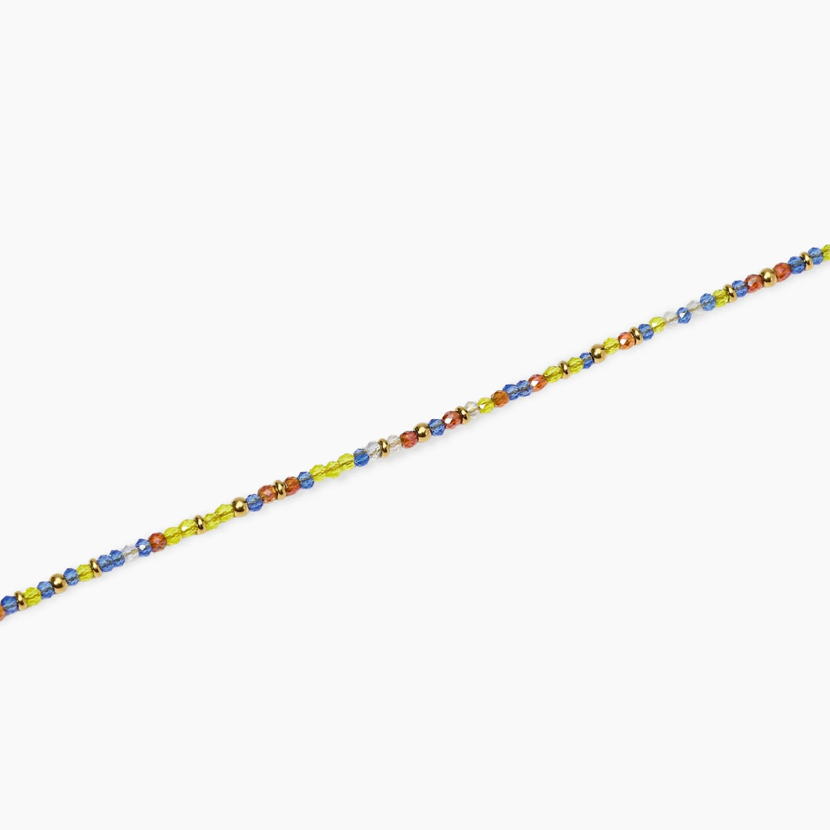 Tobillera Mujer Kidult Acero Dorado Cristales Multicolor 831275 - 000820246