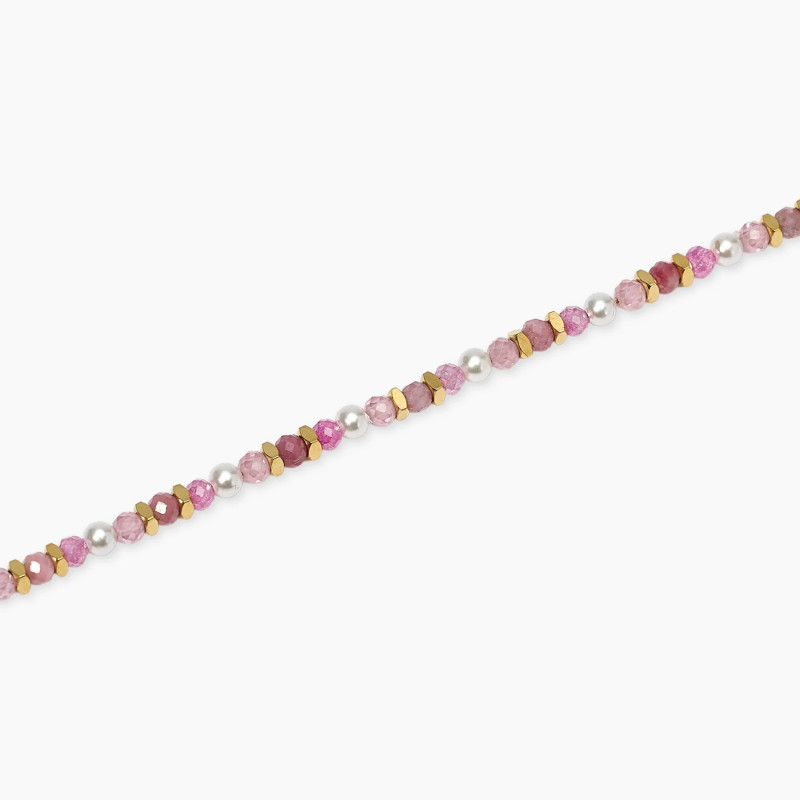 Tobillera Mujer Kidul Acero Dorado Cristal Perlas 832179 - 000820250