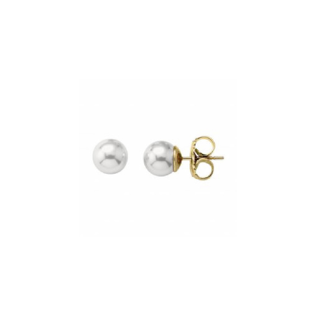 Majorica 00324.01.1.000.701.1 Pendientes Mujer Plata Dorada Perla Tam 8 mm - 000450441