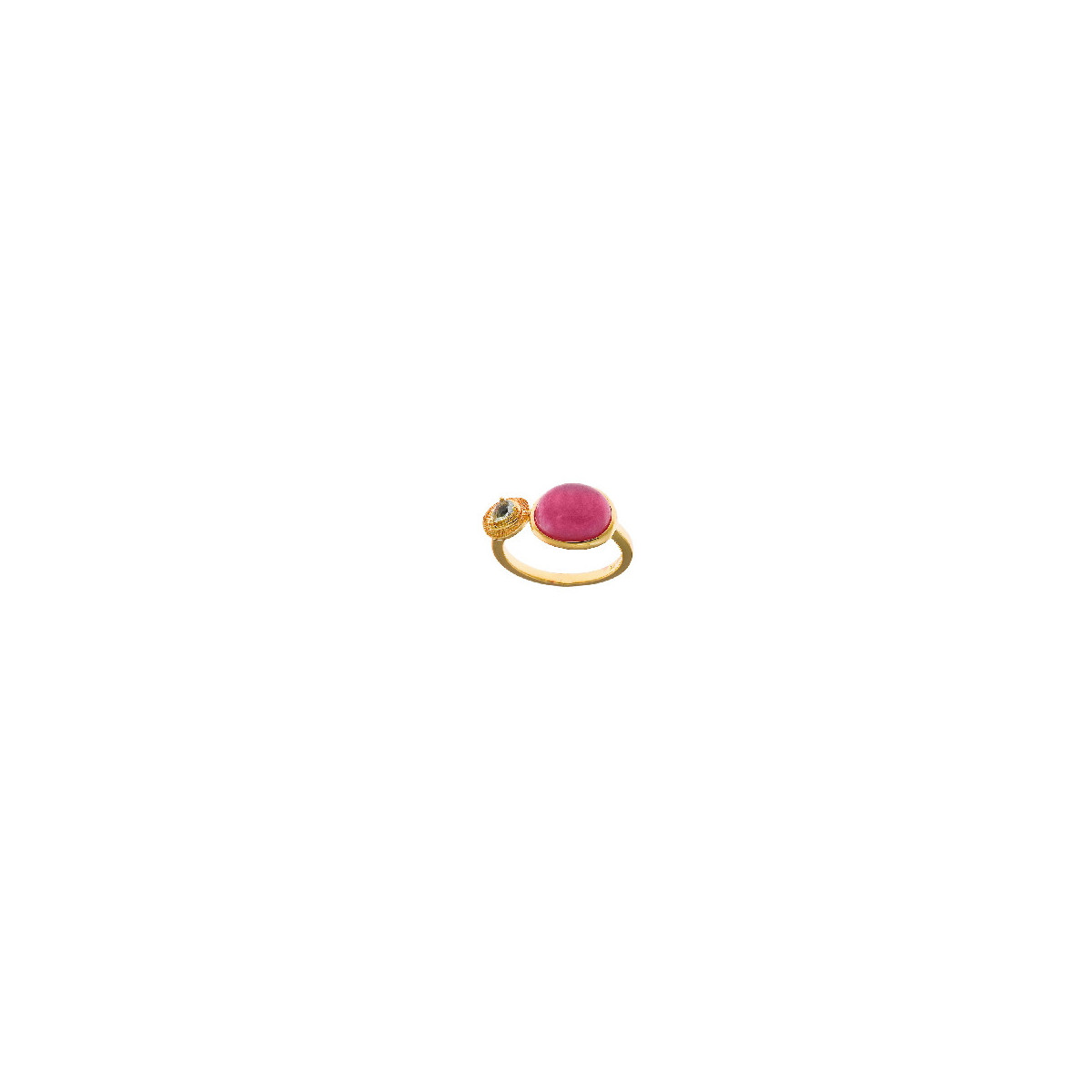 Anillo Mujer Salvatore Plata Dorada Cuarzo Rosas 14 - 000230970
