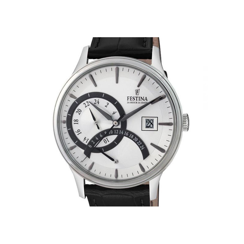 Reloj Hombre Festina Cuarzo Acero Clásico Cuero 42 mm - F16983/1