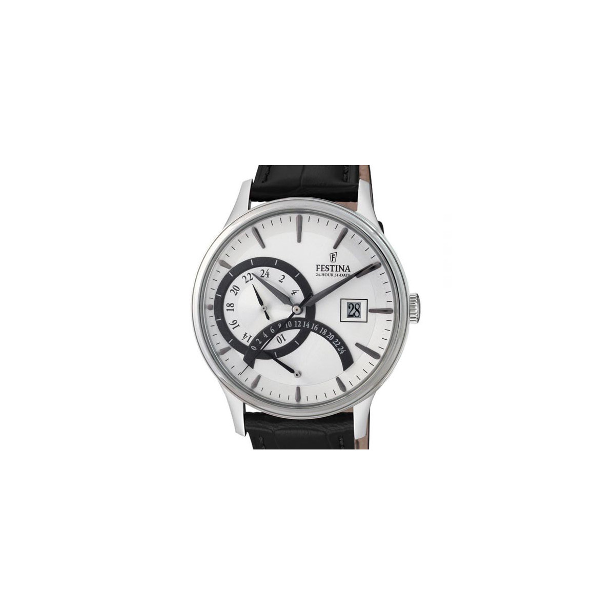 Reloj Hombre Festina Cuarzo Acero Clásico Cuero 42 mm - F16983/1