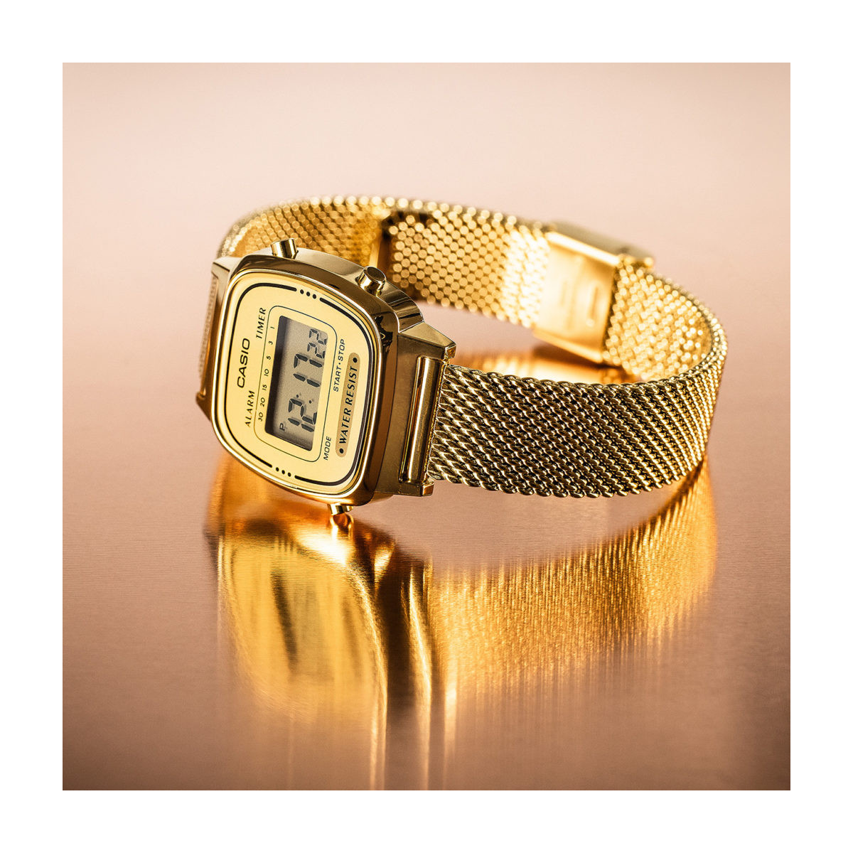 Reloj Casio Mujer Dorado Malla La670wemy-9ef