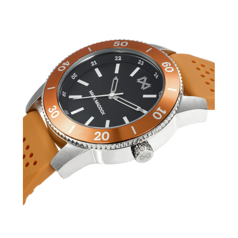 Reloj Hombre Mark Maddox Acero caucho Naranja 42 mm - HC7124-56