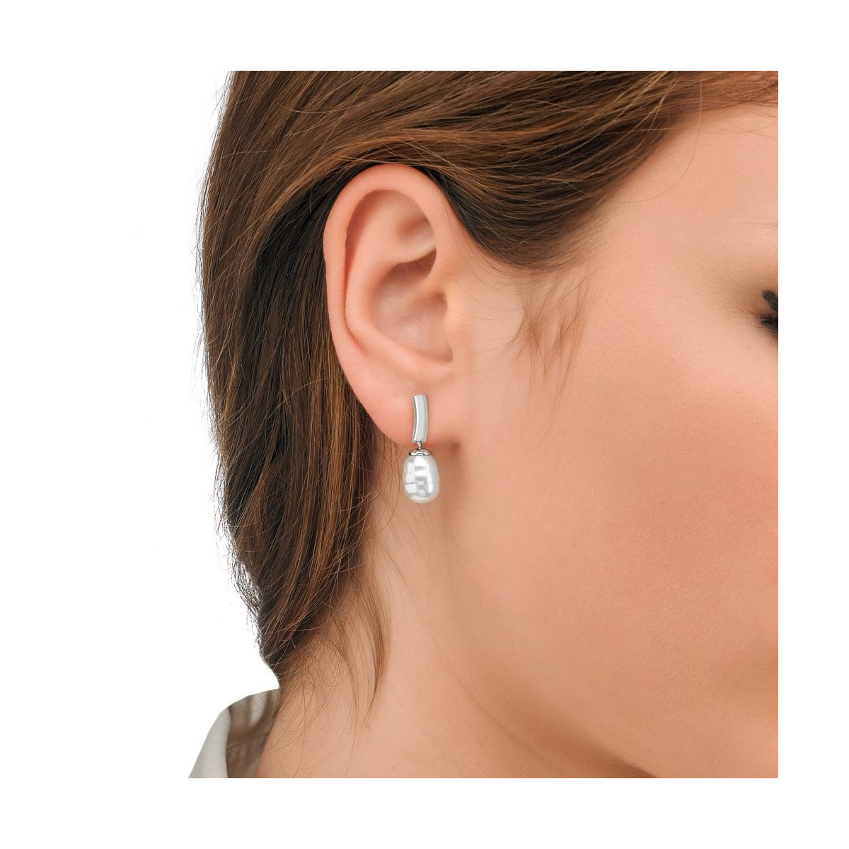 Pendientes Mujer Majorica 09287.01.2.906.706.1 Plata Perla 8 mm - 000450381