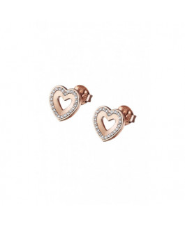 Lotus Silver LP3137/4/2 Pendientes Mujer Corazones Plata Rosé Circonita Medida 11 mm - 000990217